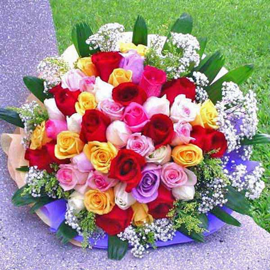 36 Mixed Roses Handbouquet