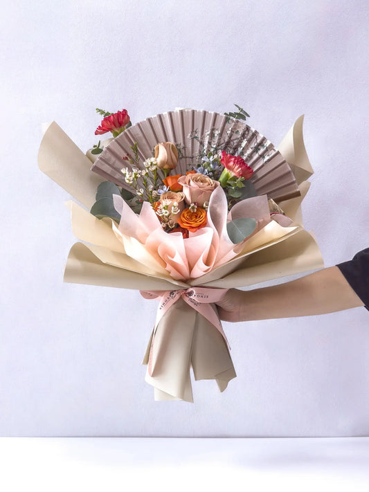 Marina Bay Prosperity Fan (Peach Tao)